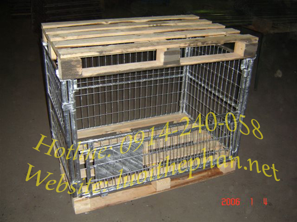Pallet lưới thép chứa hàng
