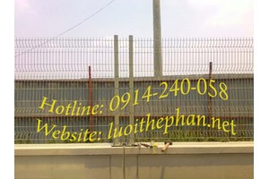 Hàng rào lưới chấn sóng bắt cột đào